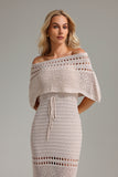 Hedar Off-shoulder Hollow Knitted Dress