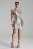 Isme Sequins Metallic Mini Dress