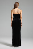 Natalie Strapless Velvet Maxi Dress