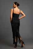 Secyij Sleeveless Tassel Bandage Maxi Dress