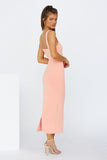 Sweet Lines Midi Dress Apricot