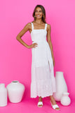 Wishes Will Be Made Midi Dress White