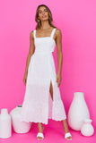 Wishes Will Be Made Midi Dress White