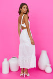 Wishes Will Be Made Midi Dress White