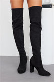 BILLINI Cannon Over The Knee Boots Black Suede