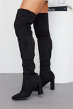 BILLINI Cannon Over The Knee Boots Black Suede