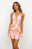 Beach Bar Mini Dress Orange