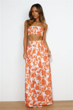 Creme Brulee Maxi Skirt Orange