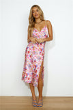 Atlantis Lost Midi Dress Pink Multi Floral