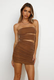 Attention On You Mini Dress Brown