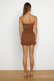 Attention On You Mini Dress Brown