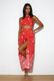 Boldest Move Maxi Skirt Red