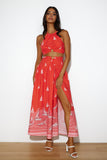 Boldest Move Maxi Skirt Red