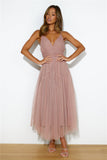 Be Seen In This Midi Dress Pink