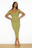 Bring The Style Midi Dress Olive