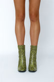 BILLINI Acentha Boots Matcha Snake