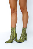 BILLINI Acentha Boots Matcha Snake