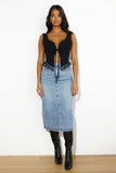 Denim Lover Midi Skirt Denim