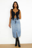 Denim Lover Midi Skirt Denim