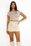 Always Trending Mini Skirt Beige