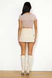 Always Trending Mini Skirt Beige