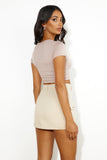 Always Trending Mini Skirt Beige