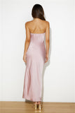 Wow The Guests Satin Maxi Dress Rose