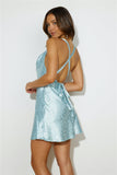 Wild Fun Satin Mini Dress Sage