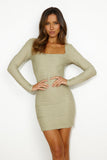 About Time Love Mini Dress Sage