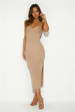 Reach the Summit Midi Dress Beige