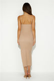 Reach the Summit Midi Dress Beige