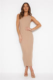 The Taste Of Life Midi Dress Tan