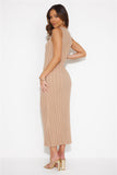 The Taste Of Life Midi Dress Tan