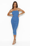 All The Curves Midi Dress Blue