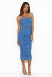 All The Curves Midi Dress Blue