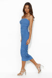 All The Curves Midi Dress Blue