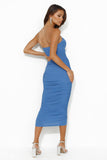 All The Curves Midi Dress Blue