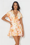 Around The Town Mini Dress Orange