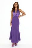 Allowing Luxury Halter Maxi Dress Purple