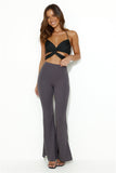 Fit To Flare Ribbed Pants Charcoal