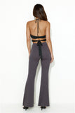 Fit To Flare Ribbed Pants Charcoal