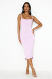 Beauty Of You Ribbed Midi Dress Lilac