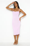 Beauty Of You Ribbed Midi Dress Lilac