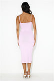 Beauty Of You Ribbed Midi Dress Lilac