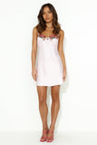 Blooming Confidence Satin Mini Dress Pink