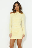 Bright Love Long Sleeve Mini Dress Yellow