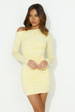 Bright Love Long Sleeve Mini Dress Yellow