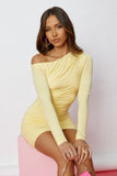 Bright Love Long Sleeve Mini Dress Yellow