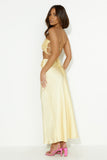 You're The VIP Satin Maxi Skirt Yellow