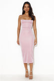 Be Your Example Glitter Midi Dress Pink